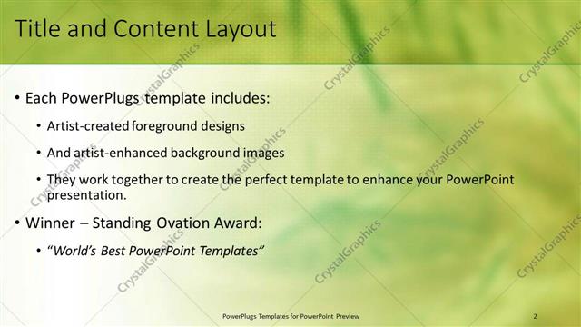 Title and Content presentation slide layout