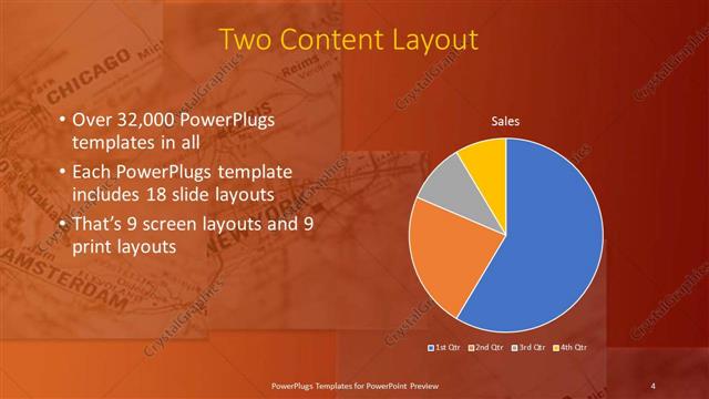 Two Content presentation slide layout