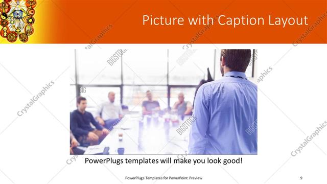 Picture with Caption presentation slide layout