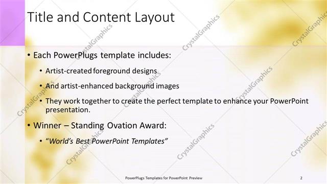 Title and Content presentation slide layout
