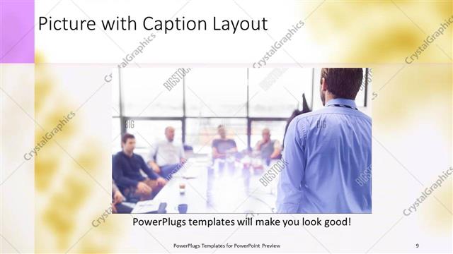 Picture with Caption presentation slide layout