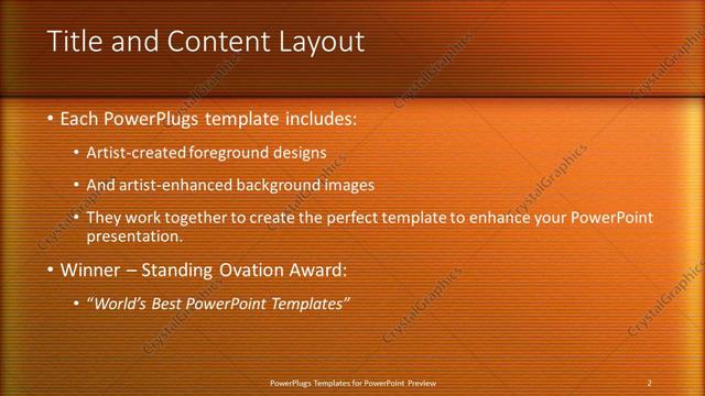 Title and Content presentation slide layout