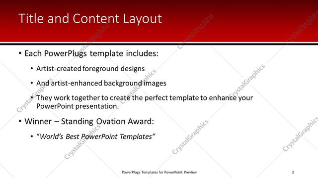 Title and Content presentation slide layout