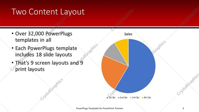 Two Content presentation slide layout