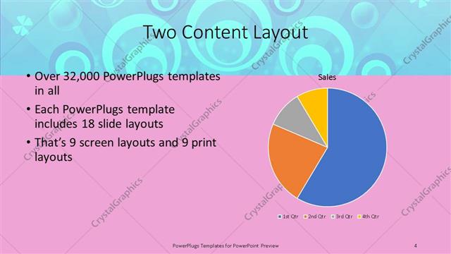 Two Content presentation slide layout