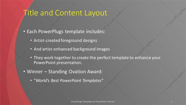 Title and Content presentation slide layout