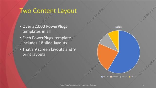 Two Content presentation slide layout