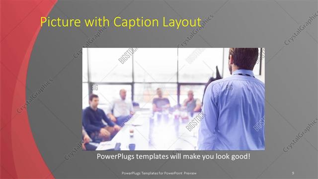 Picture with Caption presentation slide layout