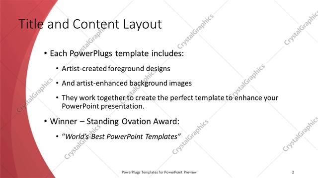 Title and Content presentation slide layout