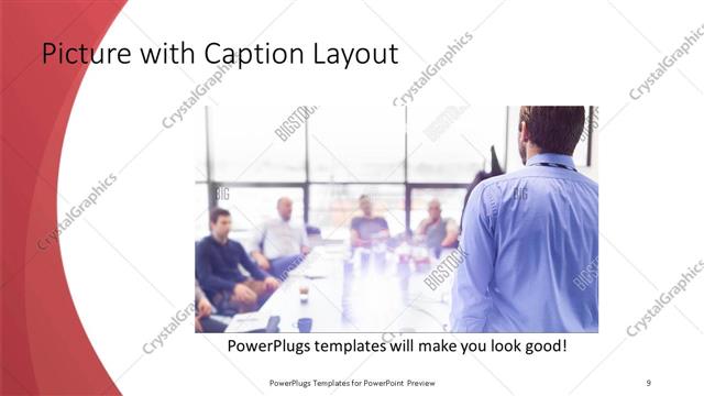 Picture with Caption presentation slide layout