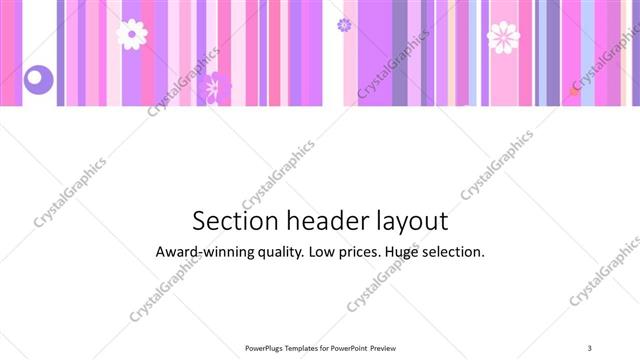 Section Header presentation slide layout