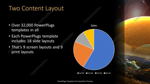 Two Content presentation slide layout