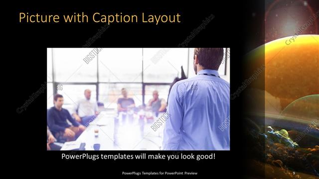 Picture with Caption presentation slide layout