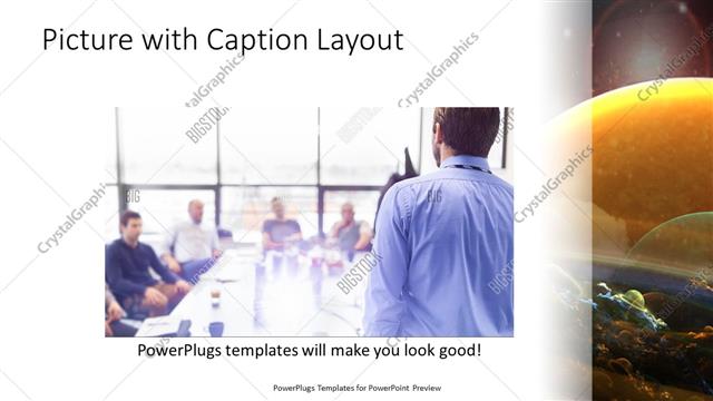 Picture with Caption presentation slide layout