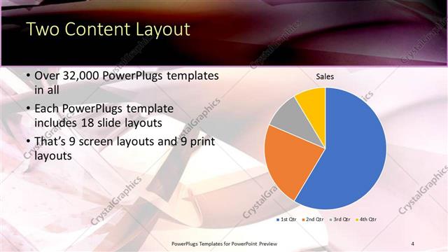 Two Content presentation slide layout