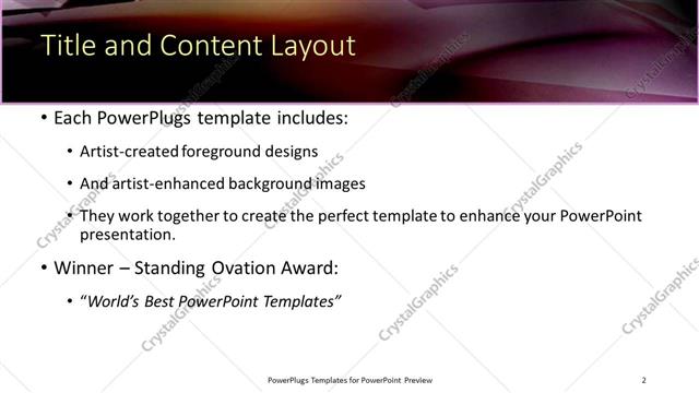 Title and Content presentation slide layout