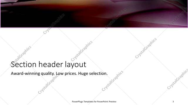 Section Header presentation slide layout