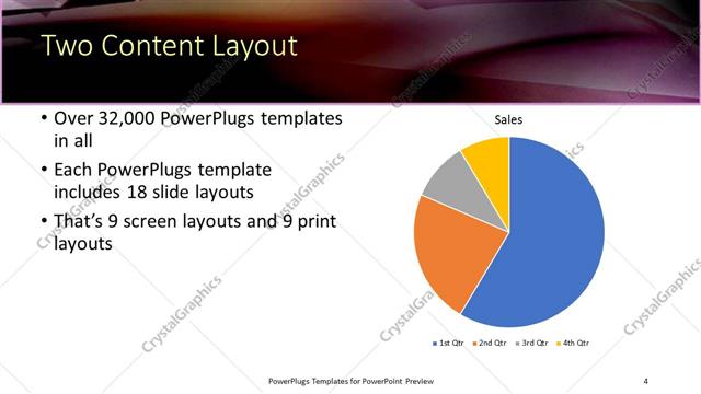 Two Content presentation slide layout