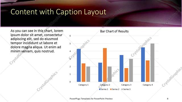 Content with Caption presentation slide layout