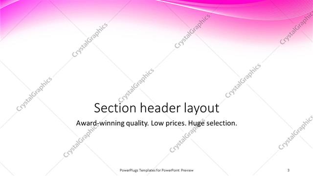Section Header presentation slide layout