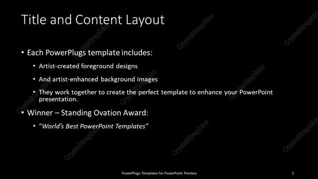 Title and Content presentation slide layout