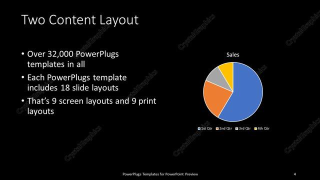 Two Content presentation slide layout