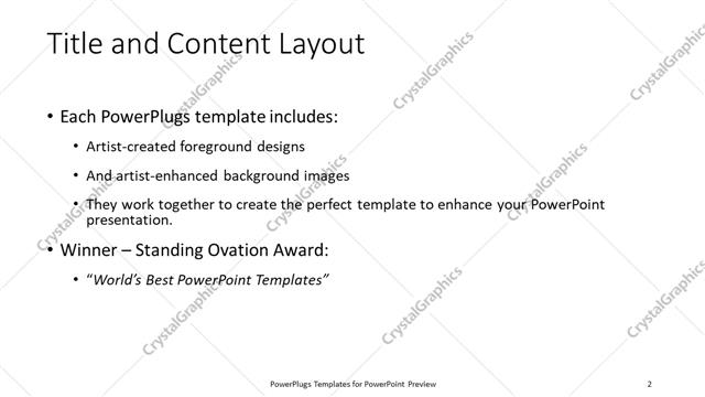 Title and Content presentation slide layout