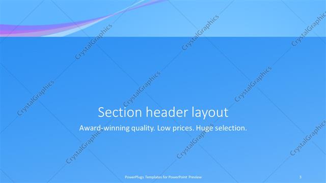 Section Header presentation slide layout