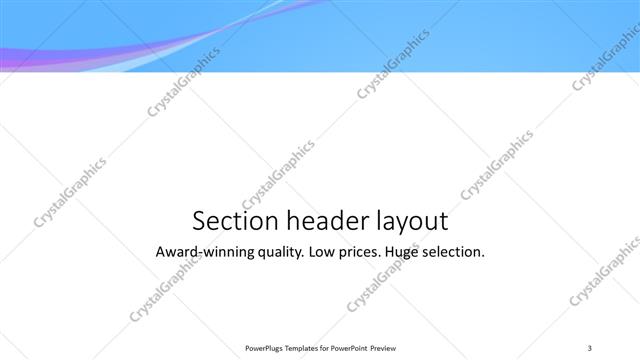 Section Header presentation slide layout