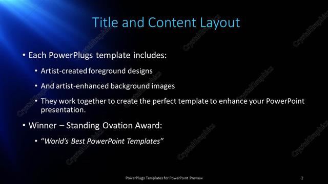 Title and Content presentation slide layout