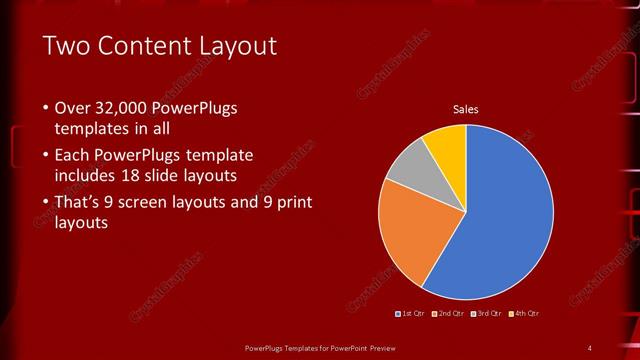 Two Content presentation slide layout