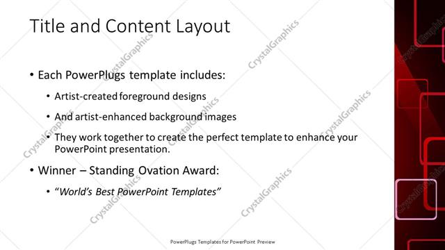 Title and Content presentation slide layout