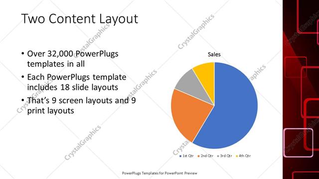 Two Content presentation slide layout