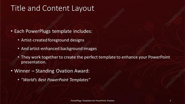 Title and Content presentation slide layout