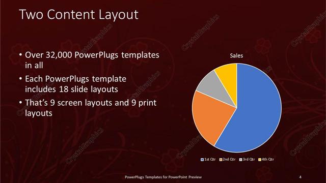 Two Content presentation slide layout