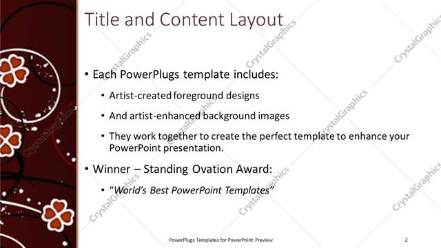 Title and Content presentation slide layout
