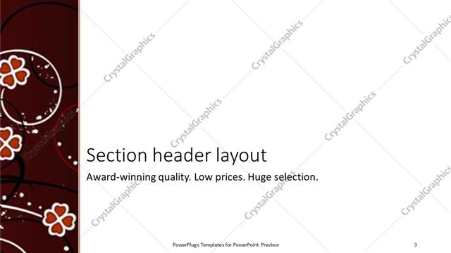 Section Header presentation slide layout