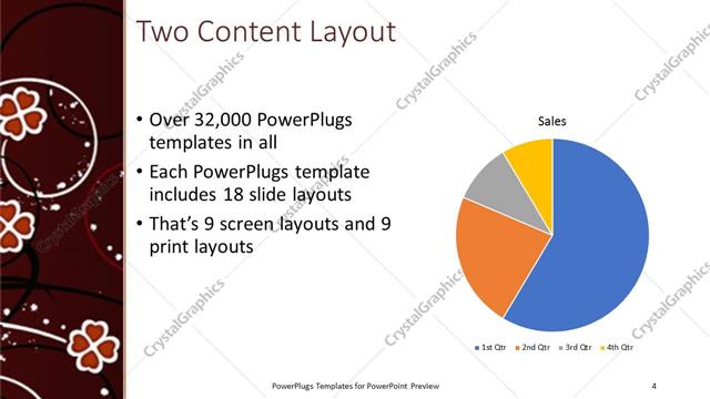Two Content presentation slide layout