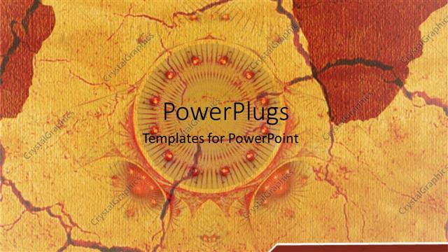  Presentation with abstract red - Abstract red and yellow with cracks