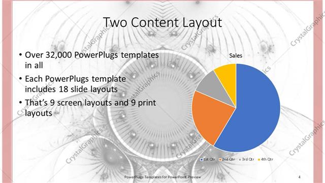 Two Content presentation slide layout