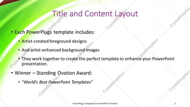 Title and Content presentation slide layout