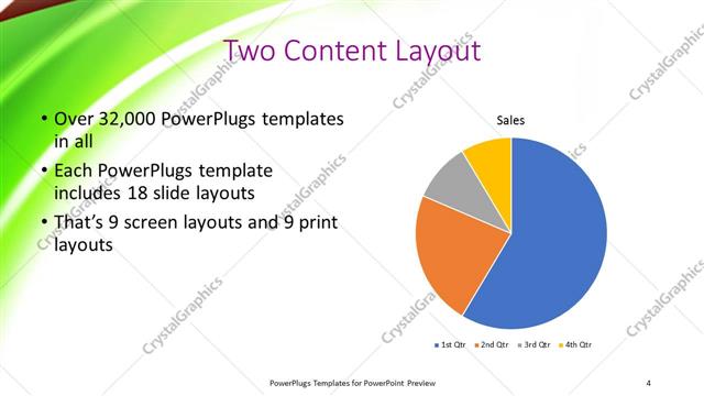 Two Content presentation slide layout