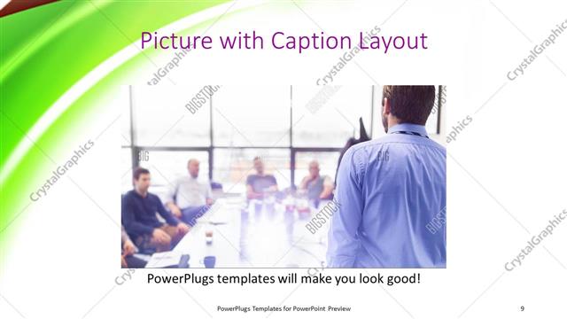 Picture with Caption presentation slide layout