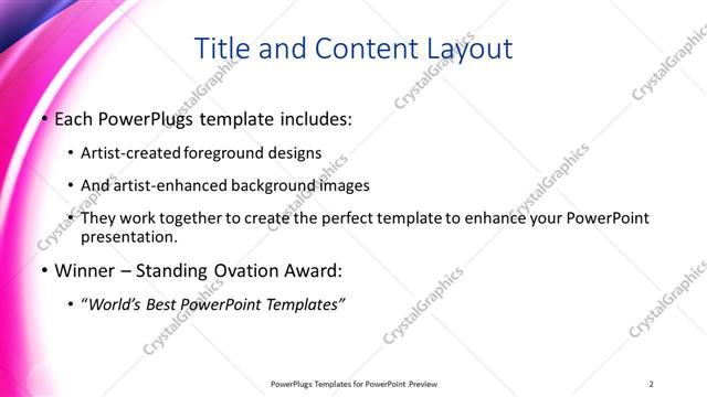 Title and Content presentation slide layout