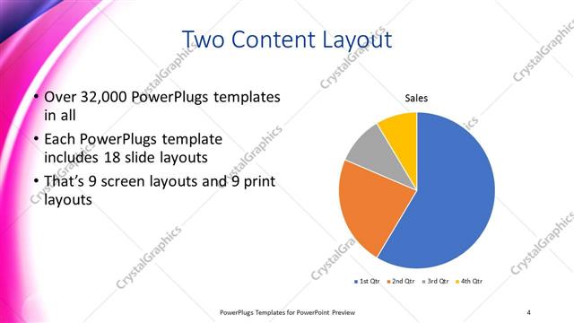 Two Content presentation slide layout