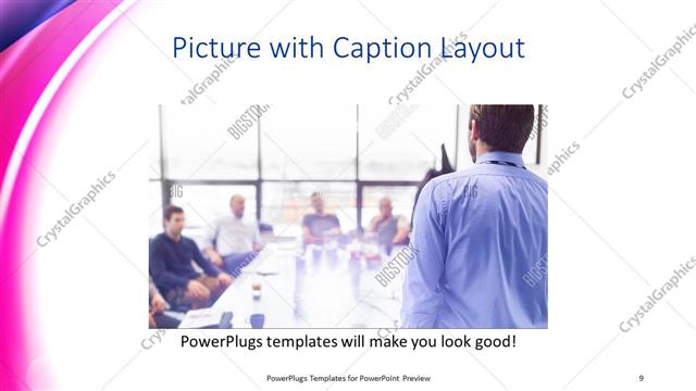 Picture with Caption presentation slide layout