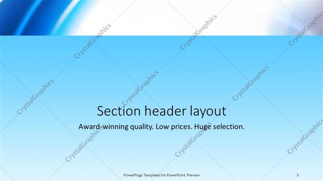 Section Header presentation slide layout