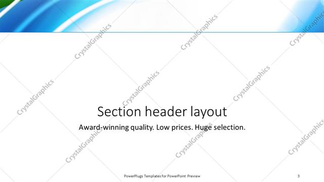 Section Header presentation slide layout