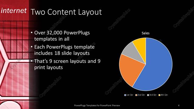 Two Content presentation slide layout