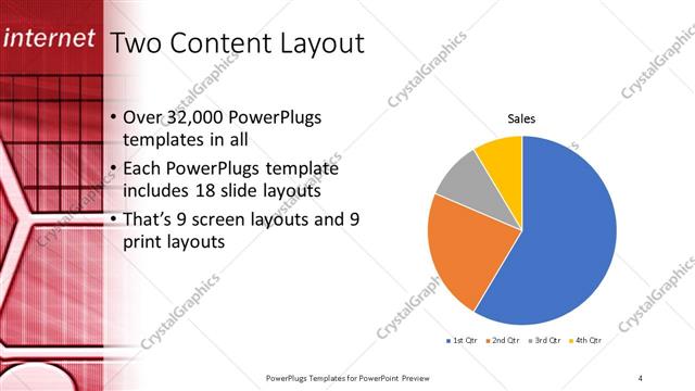 Two Content presentation slide layout